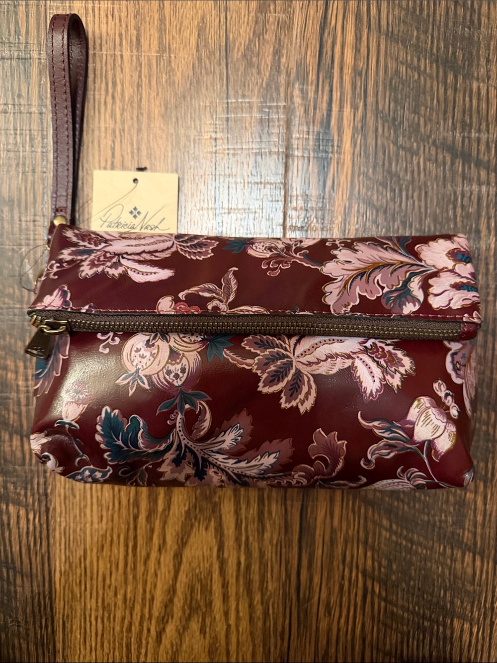 Patricia Nash Valerie Foldover, Italian Leather Clutch